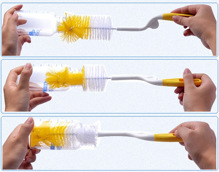 7sets Safety Plastic Baby Bottle Brush High Quality Practical Bottle Cleaner Nipple Straw Brush Washing Kids Cleaning Set (8)
