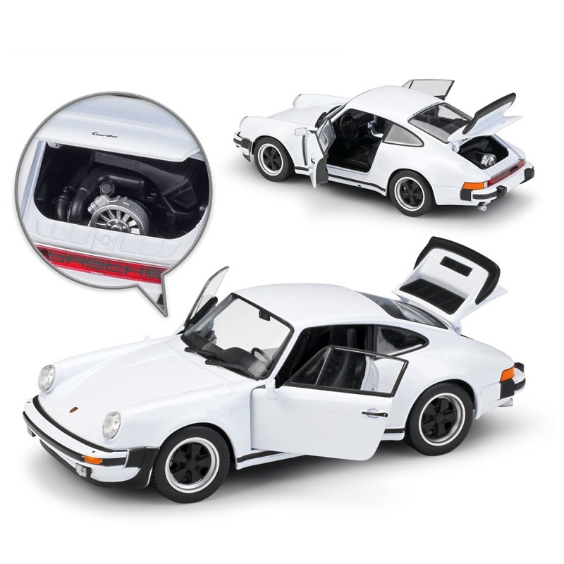Welly 24023 Porsche 911 Turbo 3.0 Nero 1974 Scala 1:24 Modellino Auto 964