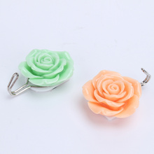 2 Pcs Rose Flower Shape Self Adhesive Keychain Umbrella Hanger Stick Holder Hook Bathroom Kitchen Accessories