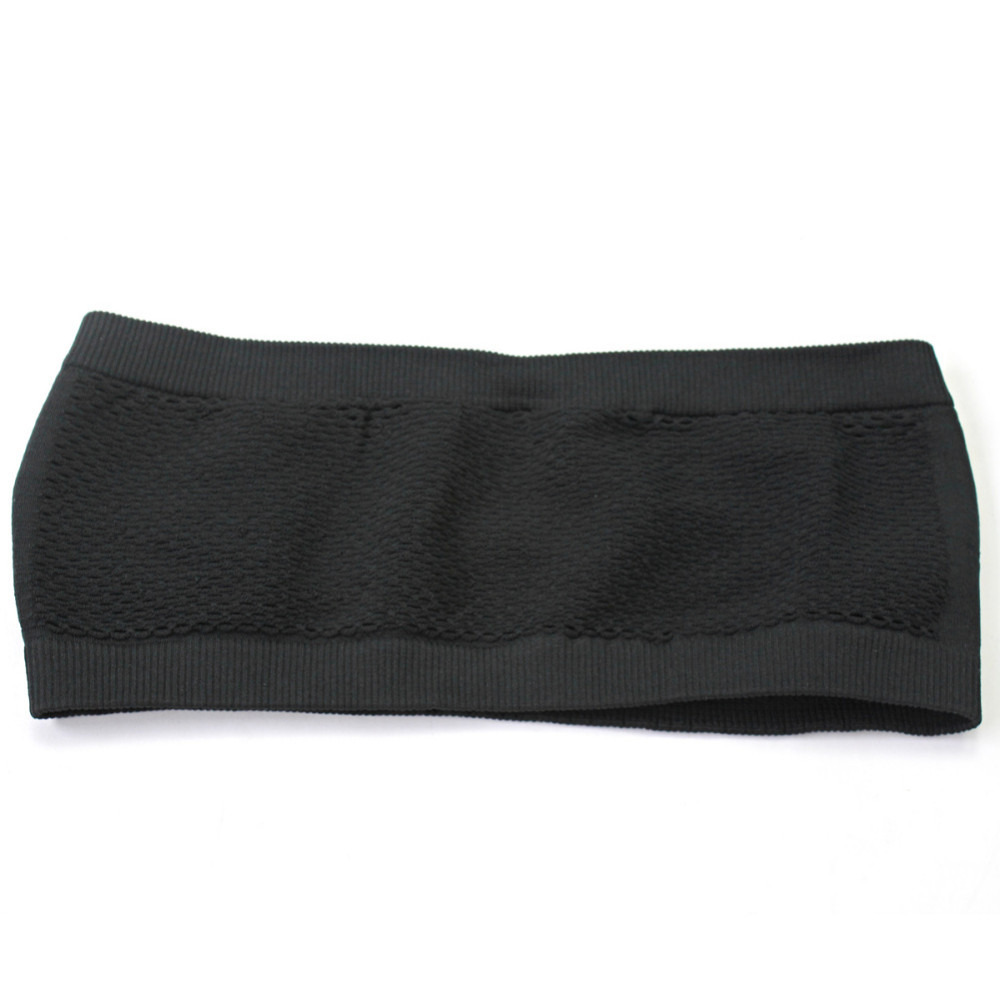 black elastic crop top