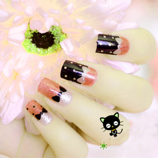 2015 new fashion glitter beauty 3d nails art design nail art stickers sparkle stylish nail wraps
