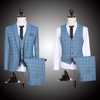 Высокое качество 2015 мода дизайнерский бренд мужские формальный костюм ( куртка + брюки + жилет ) сетка свадебные костюмы люди куртка пиджак LCM360