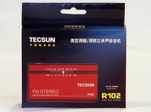 Brand new 3 colors TECSUN R-102 FM-AM-2-Bands Stereo Pocket Radio TECSUN R102 receiver  with retail box