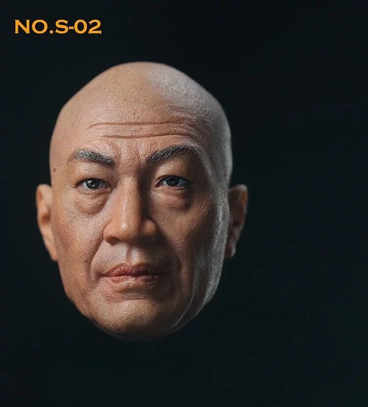 1/6th Soldier GACTOYS GC010 Chinese Tough Guy Male Head Carving Model for 12"