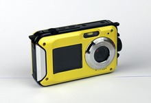 24MP Two Screens Waterproof Digital Camera,2.7 inch +1.8 inch Screens HD 1080P CMOS 16x digital Zoom Camcorder mini Camera