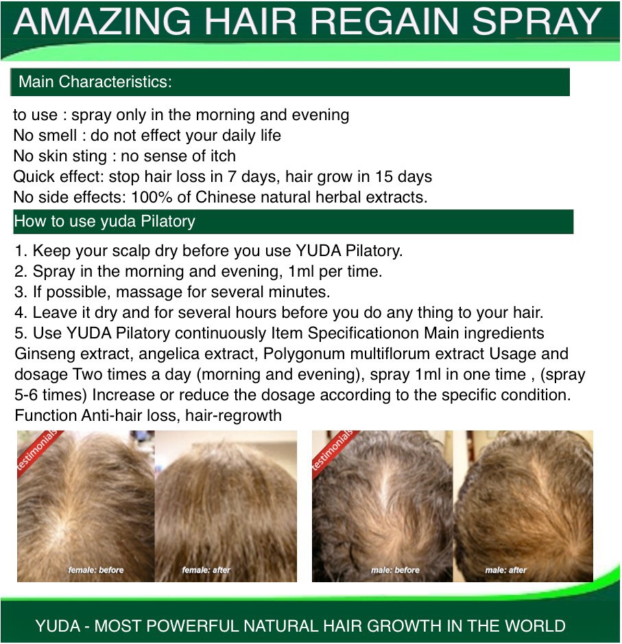 3 Bottleshair Growth Hair Treatment Original New Yuda Regain Hair