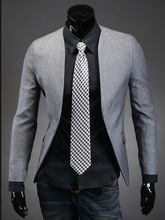 2015 New Hot Sale Regular Polyester Cotton Single Breasted Broadcloth Full Men Blazer Jacket Blazer Masculino