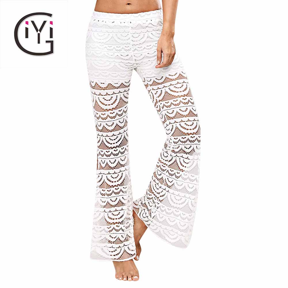 white beach trousers