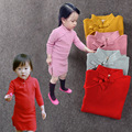 Baby Girls Brand Cheongsam Sweater Toddler Kids Cardigan Knit Warm Long Sweater Chinese Style Basic Girl