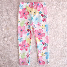 Lovely Baby Kids Girls Milk Wire Pants Flower Printed Trousers 2 7 Years Legging