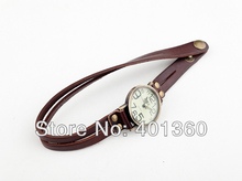 9 Colors 2015 Antique Watch Fashion Wrap Winding Vintage Watch Cow leather Bracelet Watches Ladies Women