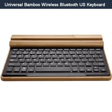 Bamboo Wireless Bluetooth US English Keyboard with Stand Holder for Microsoft Surface PRO 3 4 RT(Android/iOS/Windows Compatible)