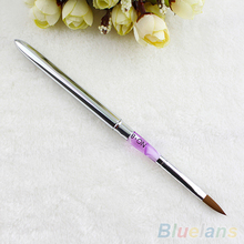 Size 8 Acrylic Brush Sable Pink Mable Detachable Acrylic Nail Art Builder Pen 1T55