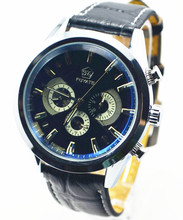 Fuyate comercial a la moda calendario 6 aguja personalidad para hombre mens relojes mecánicos totalmente automáticos ver j196