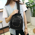2016 New Trendy Fashion Backpack Dual purpose Small Bag Women Rivet Zipper Daypack Designer Casual Chest