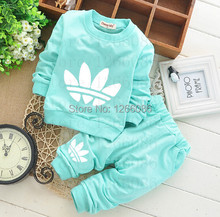2015 Spring Fall Baby Clothing Sets Children Boys Girls Kids Brand Sport Suits Tracksuits Cotton Long Sleeve Shirt + Pants 2pcs