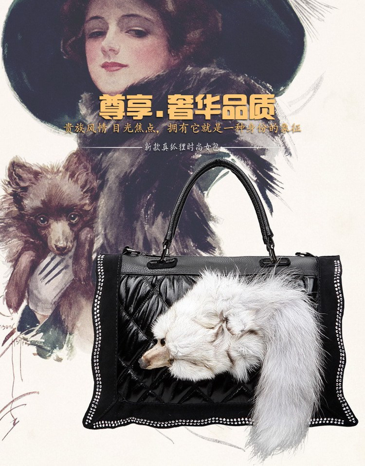 2015 Fashion Pu Leather Portable Shoulder Bag Hot Fox Bag New Women