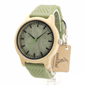 BOBO BIRD B06 Womens Casual Bamboo Wood Watches With Silicone Straps Japan Quartz Movement 2035 Watch