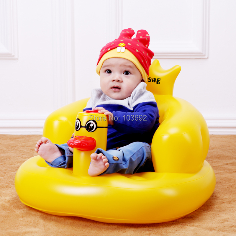 2015 Updated Bath seat Dining Chair Baby Inflatable Sofa portable Duck Baby seat chair Play Game Mat sofa Kids Learn stool