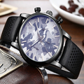 2016 TOP BRAND MEN QUARTZ WATCH MULTI FUNCTION WITH GENUINE LEATHER BAND MENS DRESS WATCHES MEN
