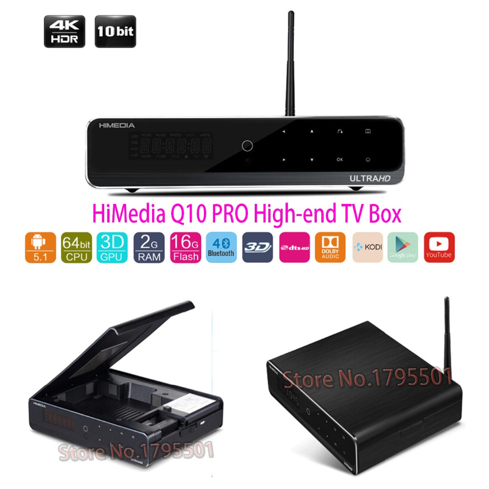 2016 Hot Sell 3D 4K UHD Android TV Box HIMEDIA Q10 PRO H8 Smart TV Box Quad Core Dual WiFi KODI 16.0 DTS Dolby Google Play Store