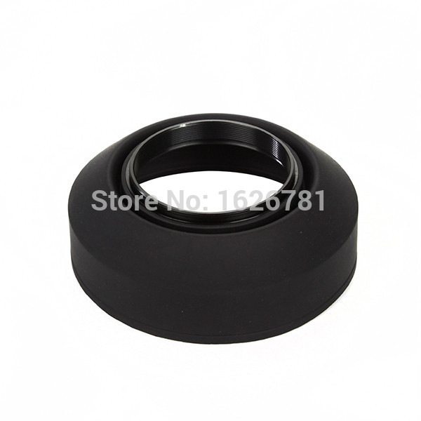 55mm 3-Stage Collapsible 3in1 Rubber Lens Hood Suit for Canon Nikon Pentax DSLR Camera