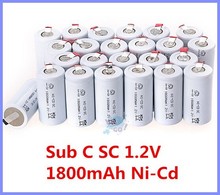 24 шт. суб C SC 1,2 V 1800 mAh Ni — компакт-диск кадмиевый перезаряжаемый аккумулятор аккумулятор — белый