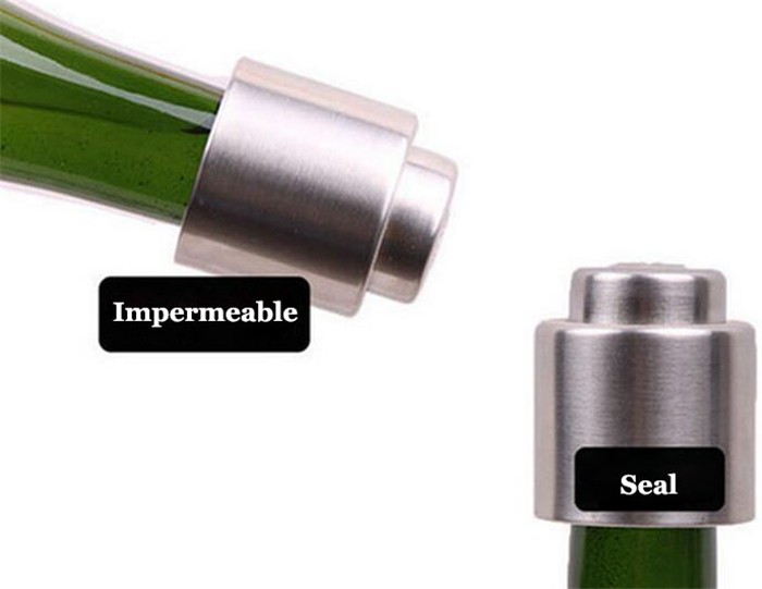 New Arrival 1PC Elegant Stainless Steel Vacuum Wine Stopper Saver Preserver Pump Sealed Sealer- Super Easy to Keep Your Best Wine Fresh4