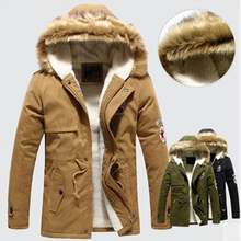 2014 new winter mens long cotton casual jacket Hooded coat korean style fashion men’s warm parkas overcoat dropshipping