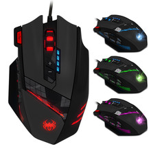 Mecall Tech For Zelotes C-12 Programmable Buttons LED Optical USB Gaming Mouse Mice 4000 DPI