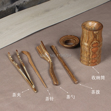 NEW Bamboo Tea Ceremony 6 Gentleman Chinese Kungfu Set Utensils