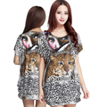 2017 Summer maternity dress clothes for pregnant women maternity tops pregnancy mini dress animal pattern loose