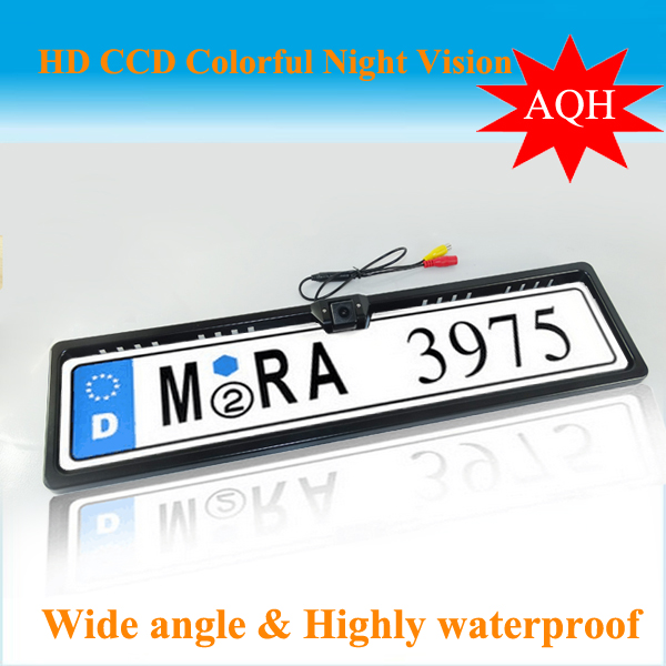 Free shipping New Universal Night Vision European License Plate Frame Car Camera,car reversing camera03.