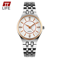 TTLIFE Quartz Watch Fashion Casual Women Dress Watch Stainless Steel Super Slim Ladies Wristwatch Gold Clock