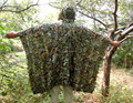 Camo 3D Leaf Yowie Ghillie Breathable Open Poncho Type Camouflage Birdwatching Poncho Sniper Suit