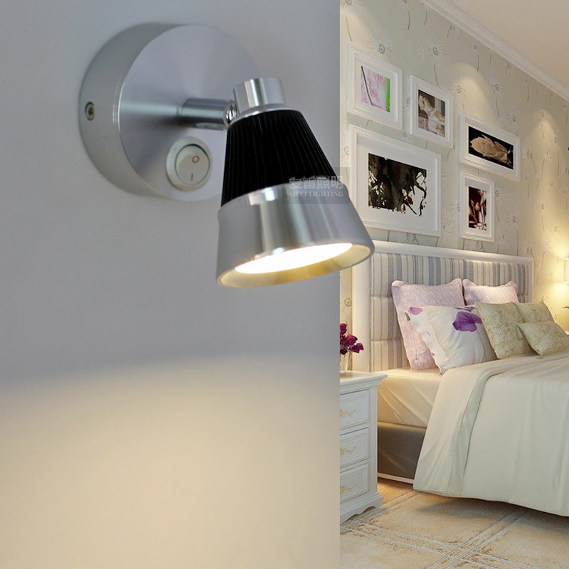 led wall lamp 85-265V 5W bedside book wall light foyer painting lighting