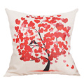 2016 Hot Sale Comfortable 16 kinds of Tree Pattern Printed Home Decorative Cotton Linen Cushion Cover