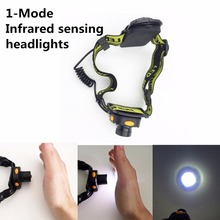 CREE XPE LED infrared sensor Headlamp Headlight portable lighting headlights Use 3*AAA batteries free shipping