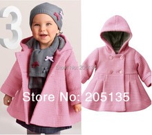 Fashion Spring Autumn Baby girls cute warm coat Toddler kid girls hooded overcoat jacquard quilted jacket Pink Red outerwear