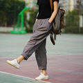 Trousers For Women 2016 Spring Summer Women s Linen Pants Loose Trousers Female Harem Pants Striped