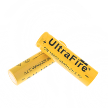 2x 3 7V 18650 UltraFire 9800mAh Li ion Rechargeable Battery For Flashlight Torch Free Shipping