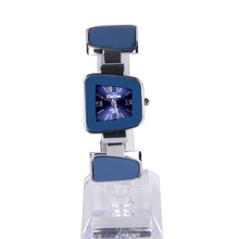 6 Colors Fashion New Girls Ladies Womens Watch Charms Bracelet Bangle Watch Trapezoid Small Dial Quartz