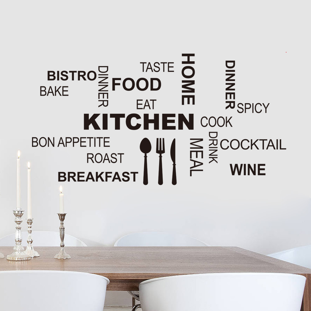 New Creative Vinyl Removable Kitchen Letter Quotes Wall Stickers Aeproduct Getsubject