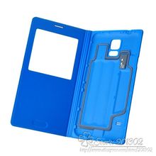 S5 Smart Case Automatic Sleep Awake IC Chip View Window Flip Leather Phone Cases For Samsung