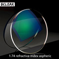 BCLEAR 1 74 Ultra High Index Super Thin Aspheric Optical Prescription Lenses For Myopia Glasses Diopter