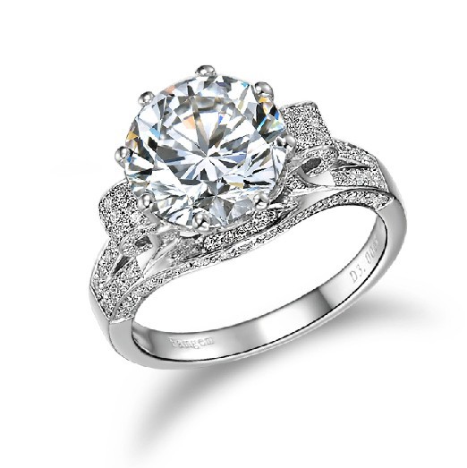3 carat white gold engagement rings
