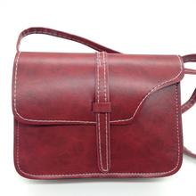 2016 Women Messenger Bags Simple Design Sew Light Pu Leather Small Shoulder Bags Bolsa Mini Fast shipping real picture coupon