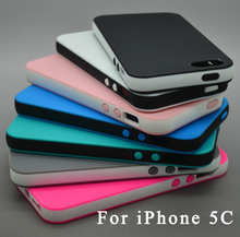 Fashion Dual Color Rubber Soft Silicone Gel TPU Phone Cover Case For Apple iPhone 5C iPhone5c