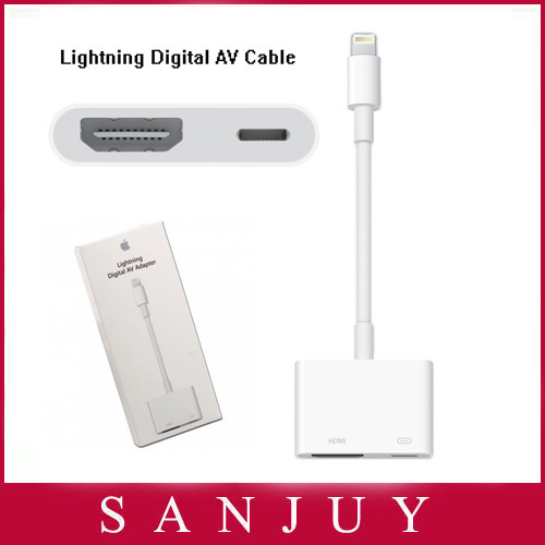 new brand original genuine lightning to av hdmi hdtv tv digital cable adapter for iphone 5 5s 6 new brand original genuine lightning to av hdmi hdtv tv digital cable adapter for iphone 5 5s 6