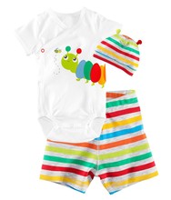 Baby boy New 2015 baby boy clothes cotton children baby girl clothes 3 pcs Long sleeved